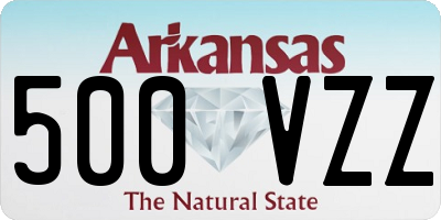 AR license plate 500VZZ