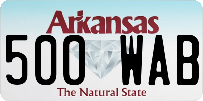 AR license plate 500WAB