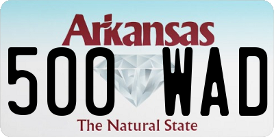 AR license plate 500WAD