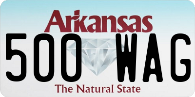 AR license plate 500WAG