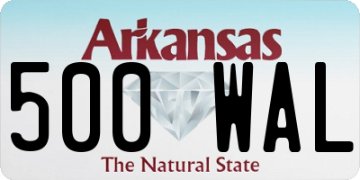 AR license plate 500WAL