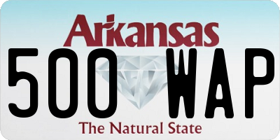 AR license plate 500WAP