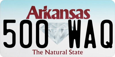 AR license plate 500WAQ