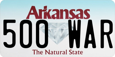 AR license plate 500WAR