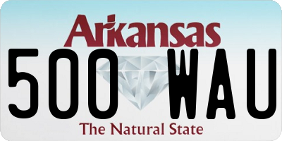 AR license plate 500WAU