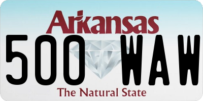 AR license plate 500WAW