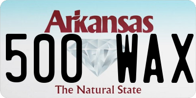AR license plate 500WAX