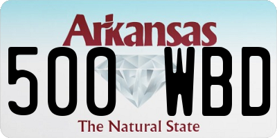 AR license plate 500WBD