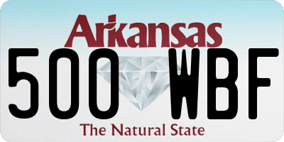 AR license plate 500WBF