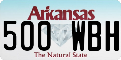 AR license plate 500WBH