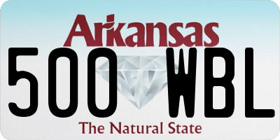 AR license plate 500WBL