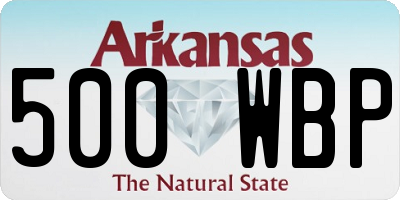 AR license plate 500WBP