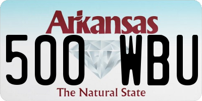 AR license plate 500WBU