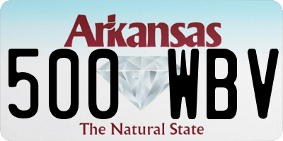 AR license plate 500WBV