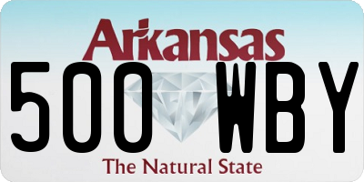 AR license plate 500WBY