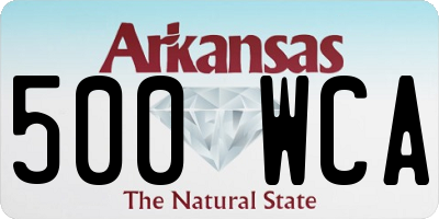 AR license plate 500WCA