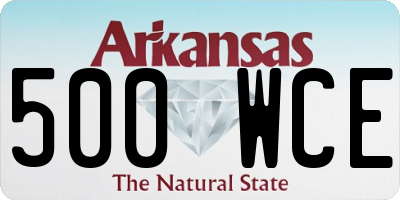 AR license plate 500WCE