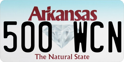 AR license plate 500WCN