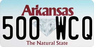 AR license plate 500WCQ