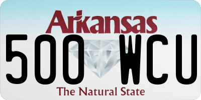 AR license plate 500WCU