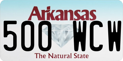 AR license plate 500WCW