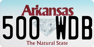 AR license plate 500WDB