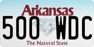AR license plate 500WDC