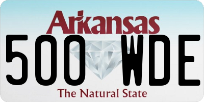 AR license plate 500WDE