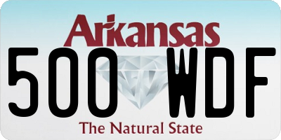 AR license plate 500WDF