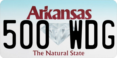 AR license plate 500WDG