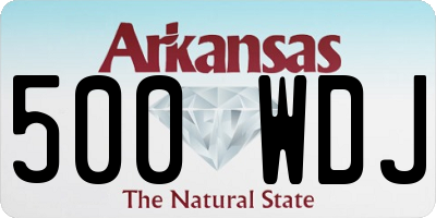 AR license plate 500WDJ