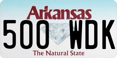AR license plate 500WDK