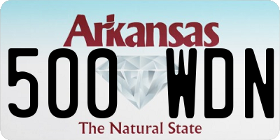 AR license plate 500WDN