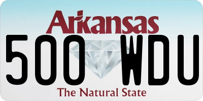 AR license plate 500WDU