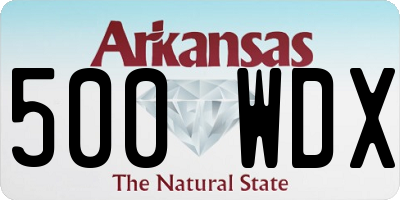 AR license plate 500WDX