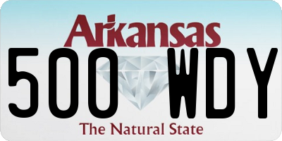 AR license plate 500WDY
