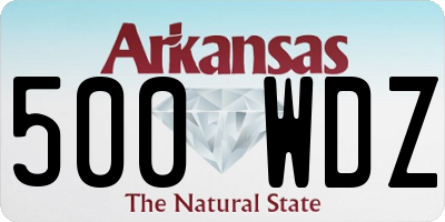 AR license plate 500WDZ
