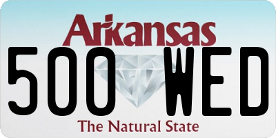 AR license plate 500WED