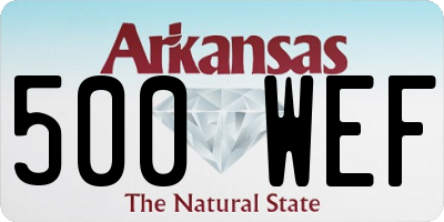 AR license plate 500WEF