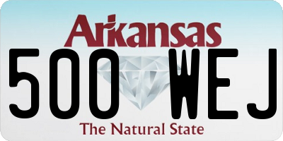AR license plate 500WEJ
