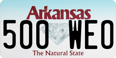 AR license plate 500WEO