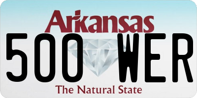 AR license plate 500WER