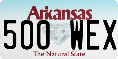 AR license plate 500WEX