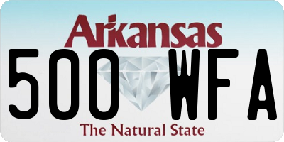 AR license plate 500WFA