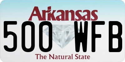 AR license plate 500WFB