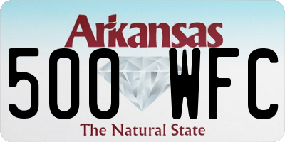 AR license plate 500WFC