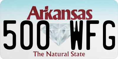 AR license plate 500WFG