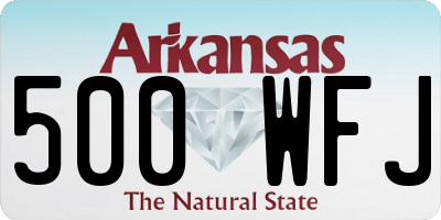 AR license plate 500WFJ