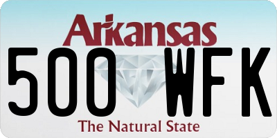 AR license plate 500WFK
