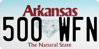 AR license plate 500WFN